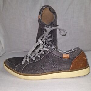 Global Win Men's Grey Casual Shoes Fashion Sneakers Canvas Uppers Brown Lace Up